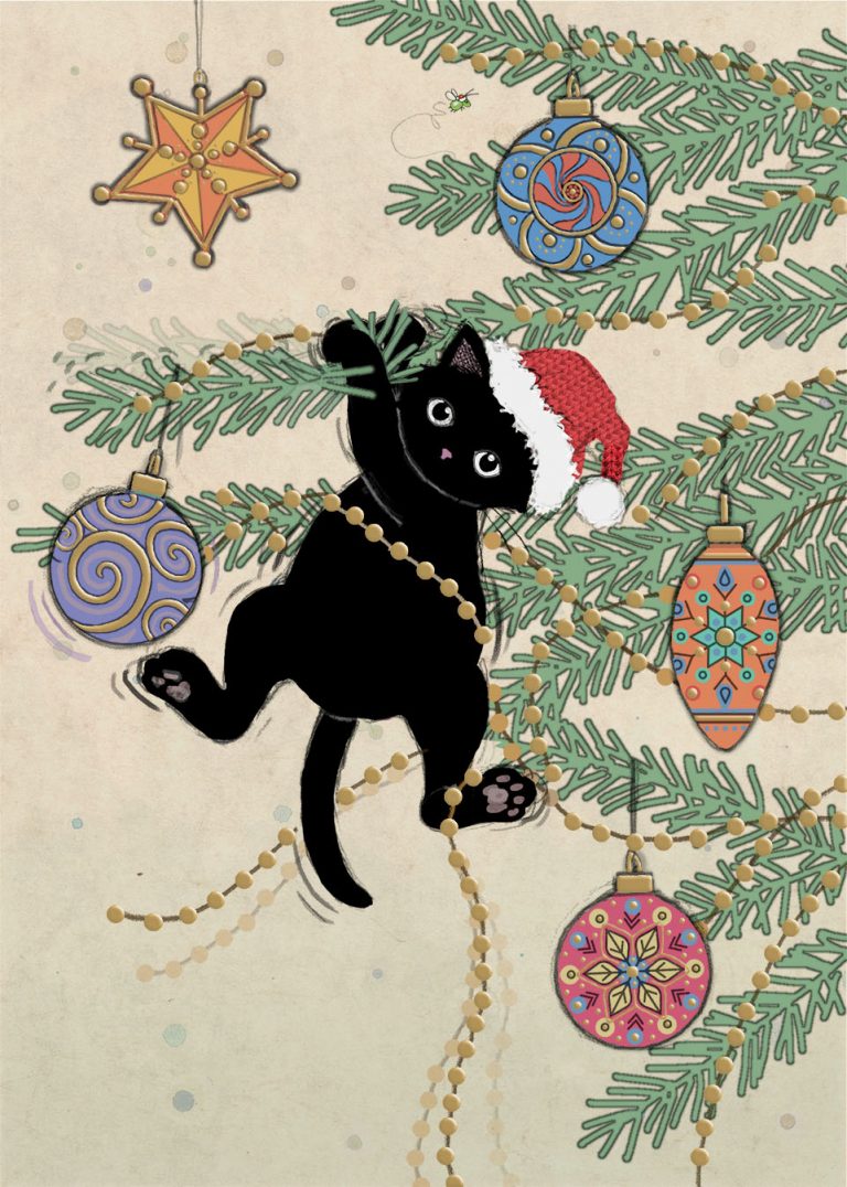 Card Christmas Christmas Kitty