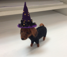 Load image into Gallery viewer, Ornament Dachshund Witch Hat
