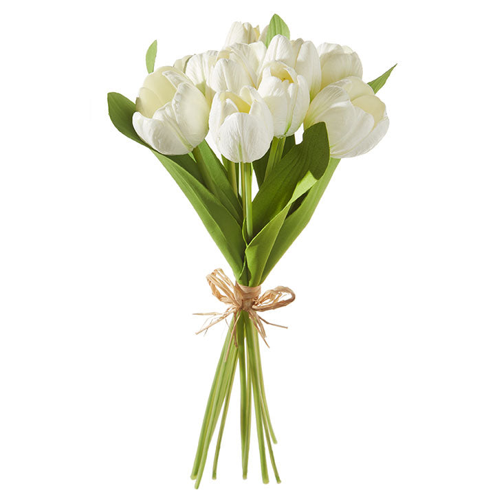 Stems Real Touch White Tulip Bundle