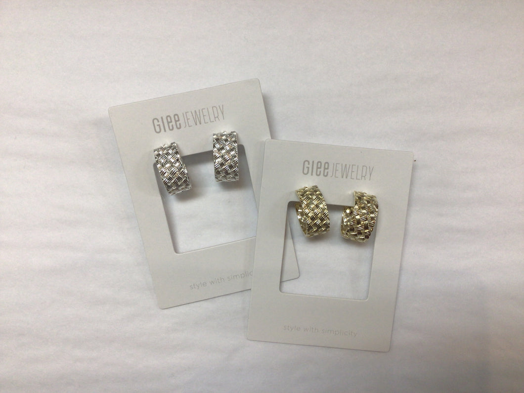 Earrings Criss Cross Hoops