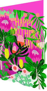 Card Mother's Day Laser Cut Tropical Flowers
