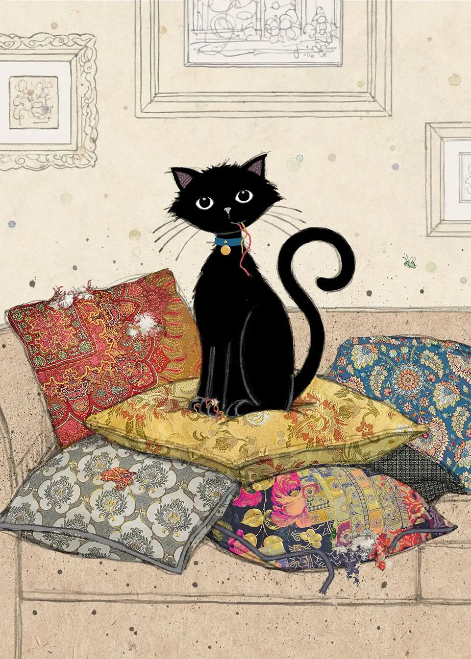 Card Blank Cushion Kitty