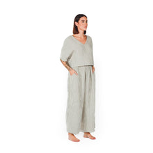 Load image into Gallery viewer, Crinkle Cotton Palazzo Pants Cream
