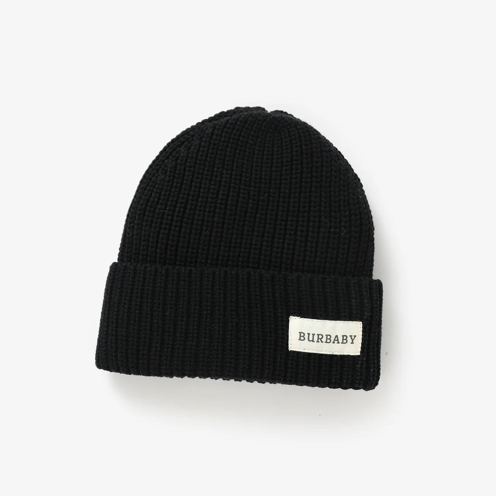 Hat Baby Ribbed Toque Black