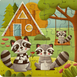 Puzzle Woodland Raccoons