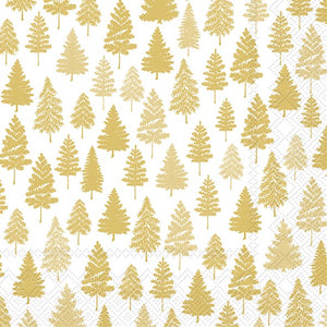 Napkins Luncheon Nordic Forest Gold