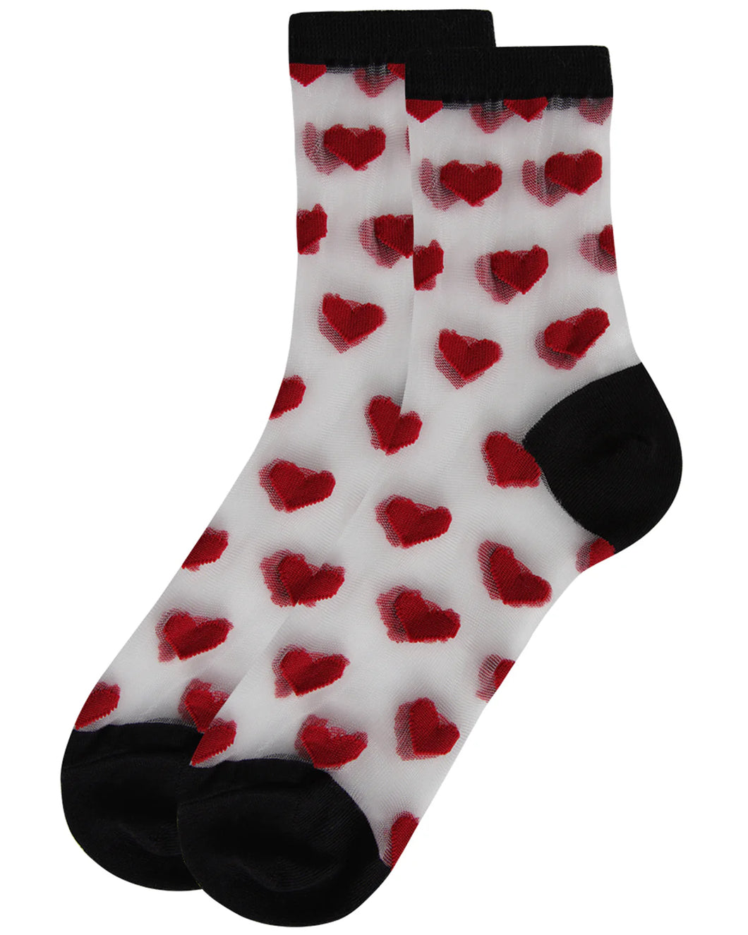 Socks Sheer Ankle Hearts