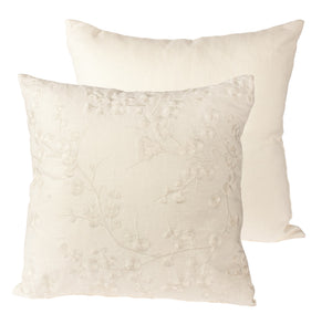 Pillow Embroidered Blossoms