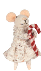 Ornament Mice Oatmeal Sweaters