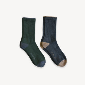 Socks Pima Cotton Heel Toe Forest Charcoal