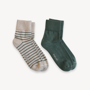 Socks Pima Cotton Stripe Solid