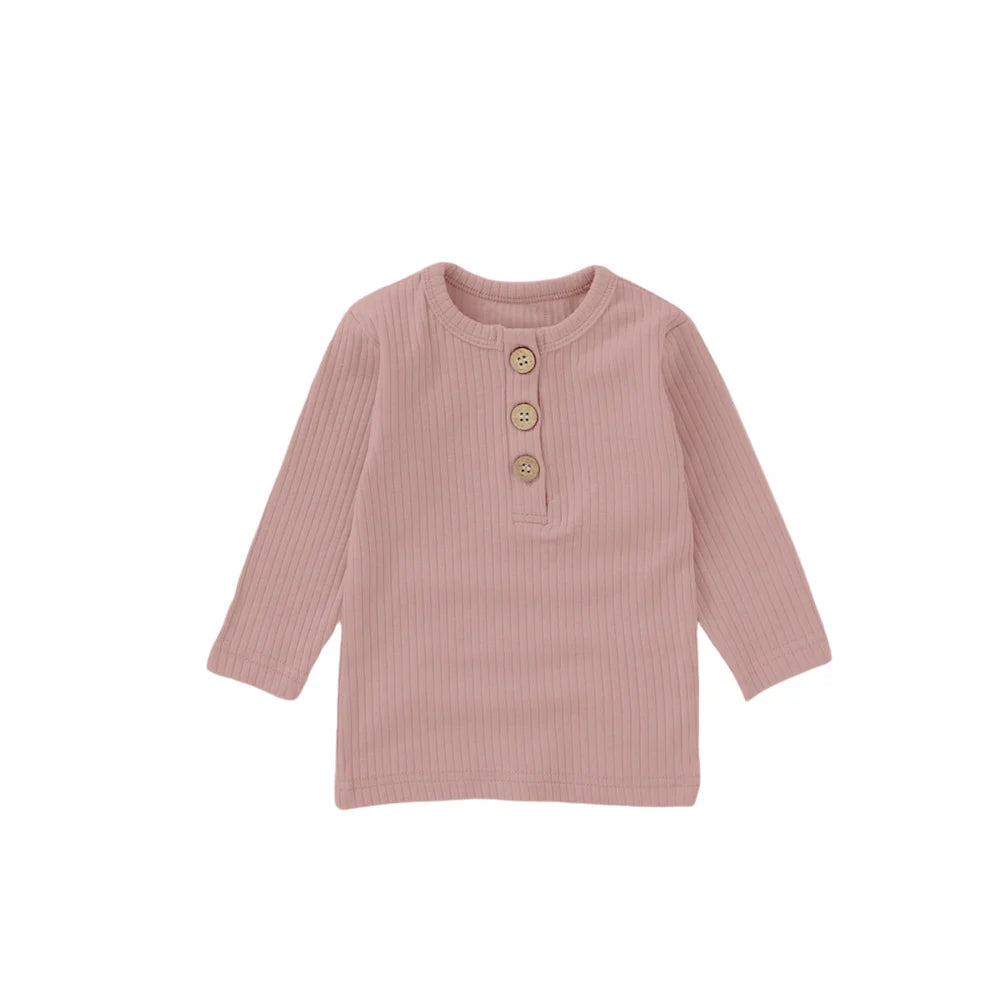 Ribbed Long Sleeve Rose