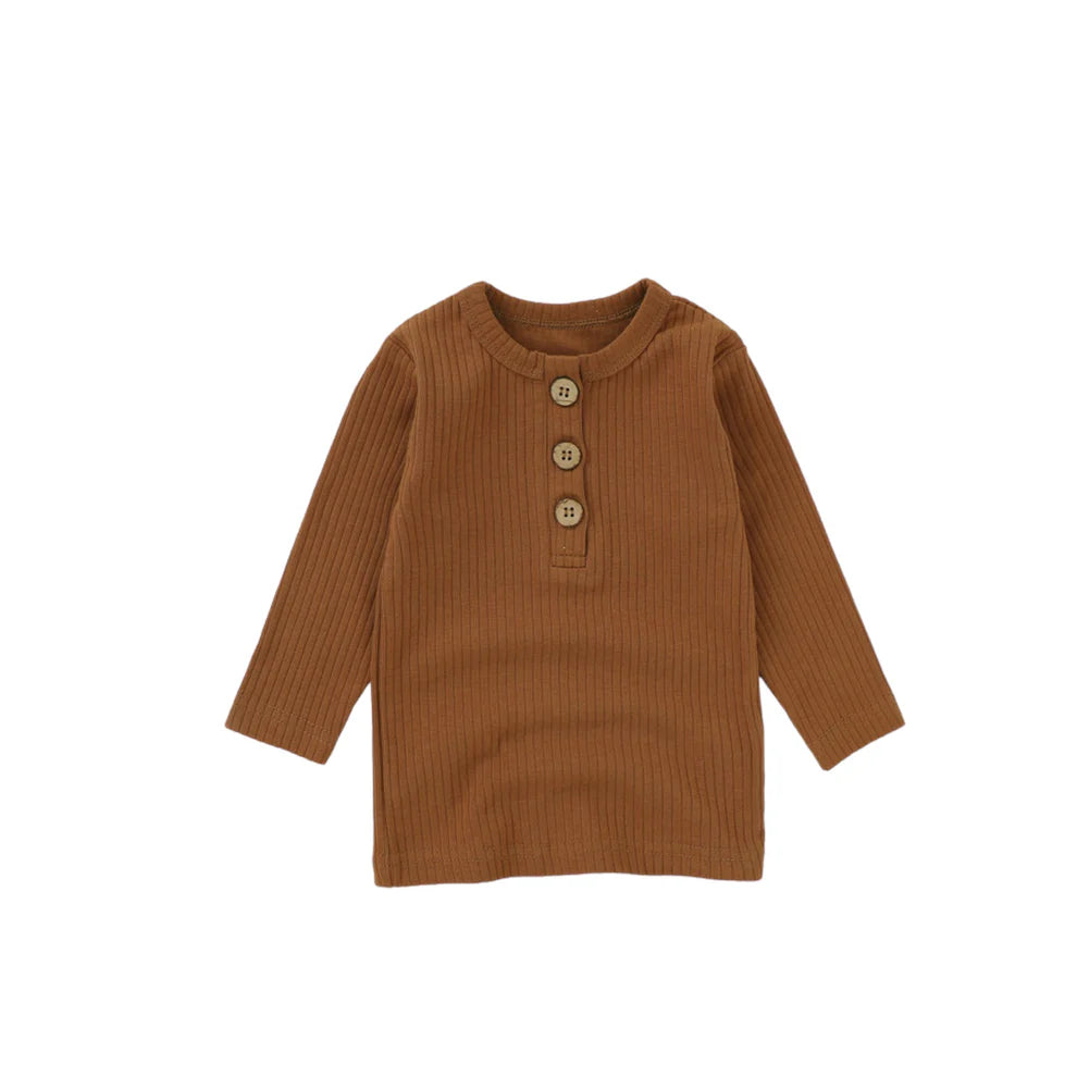 Ribbed Long Sleeve Brown