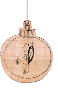 Ornament Wooden Round