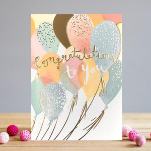 Card Blank Congratulations Balloons