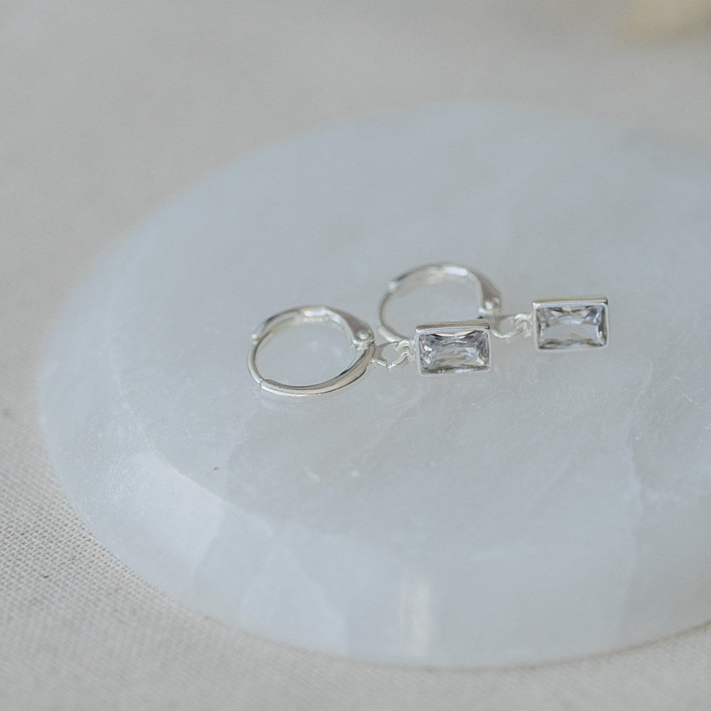 Earrings Shine Hoops Clear