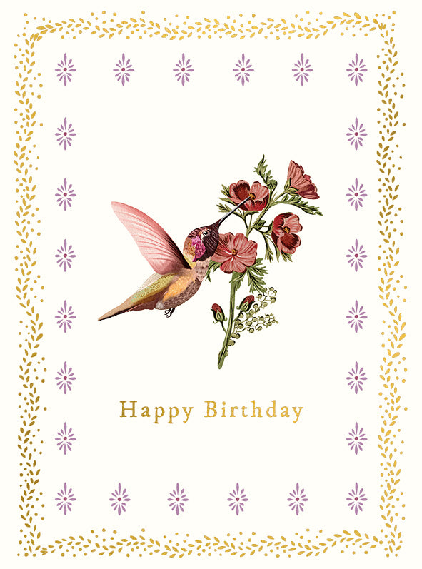 Card Hummingbird Birthday