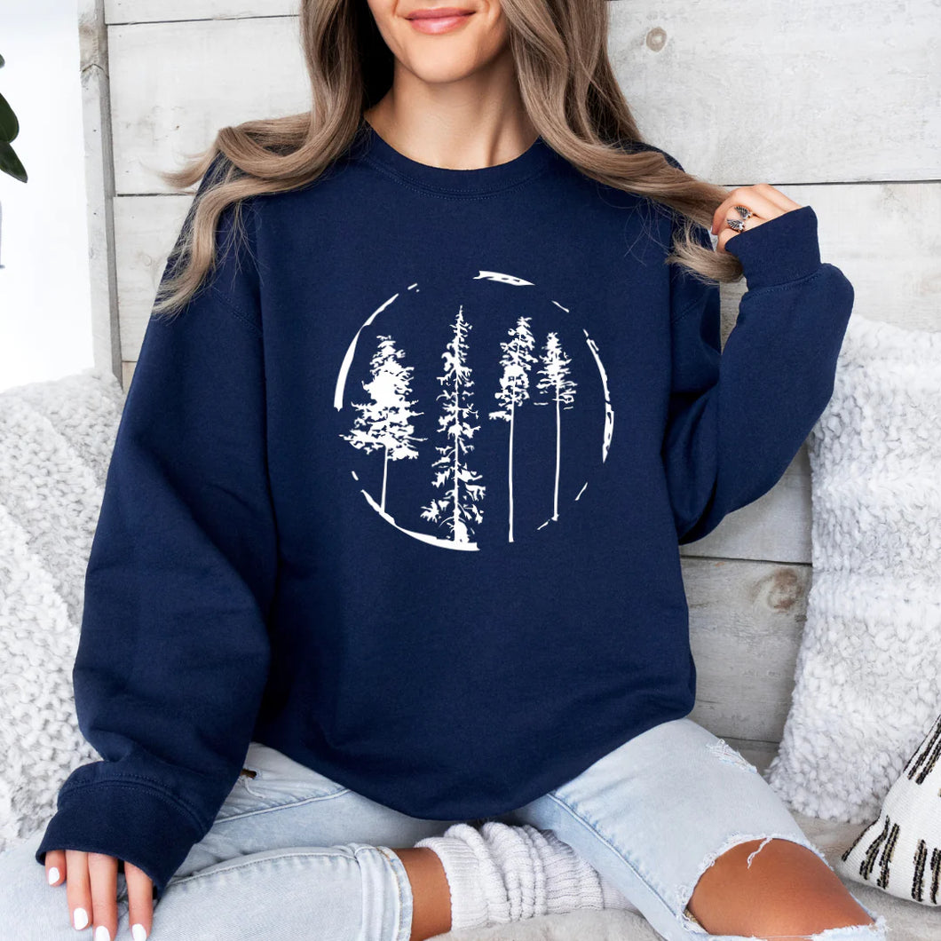 Sweater Tree Circle Navy