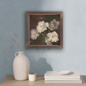 Framed Art White Flowers