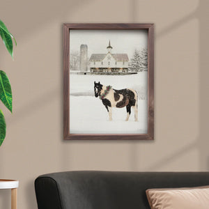 Framed Art Winter Horse