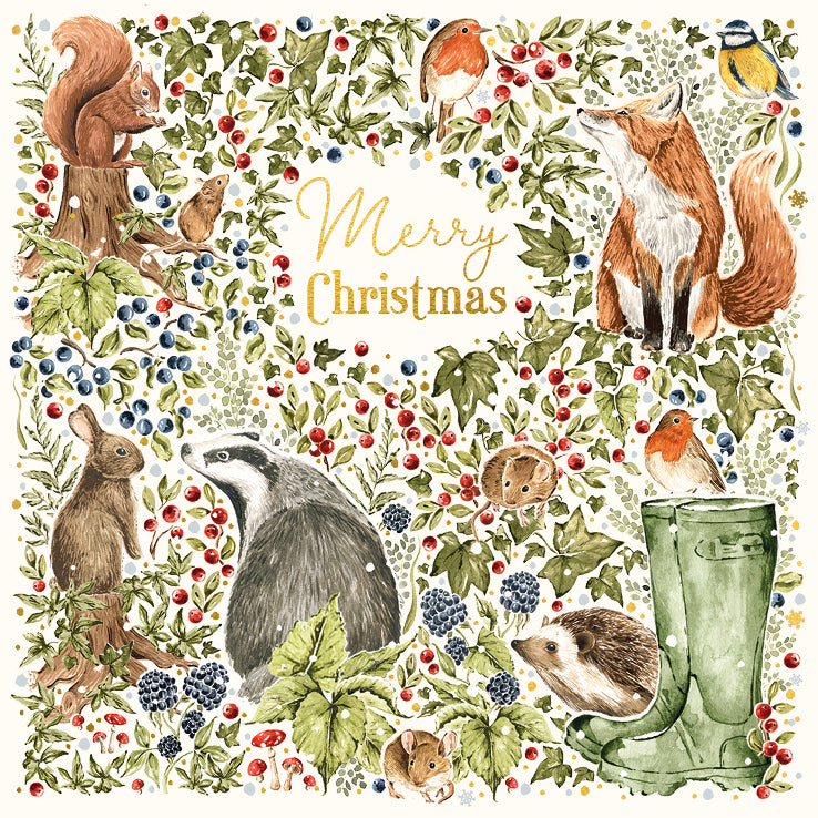 Card Christmas Woodland Animals