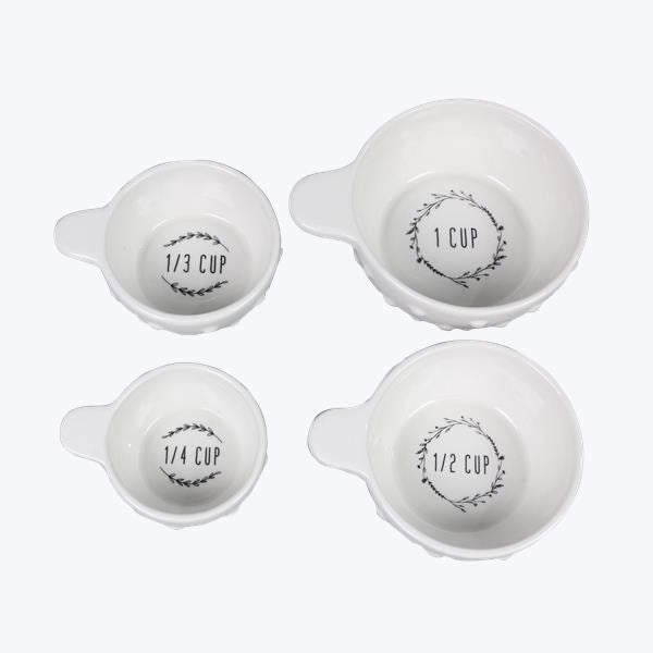 White Cottage Ceramic Measuring Cup