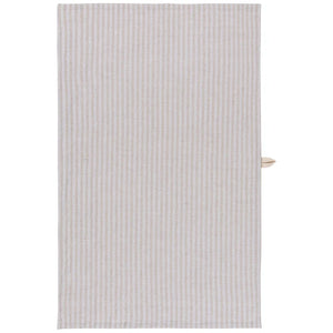 Tea Towel Linen Cotton Stripe Dove Gray