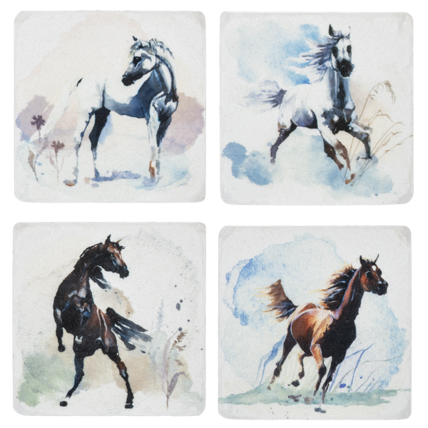 Coasters Wild Horses Set of 4