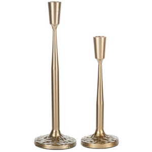 Candle Holders Metal Tapers Gold