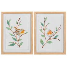 Load image into Gallery viewer, Framed Art Watercolor Robin
