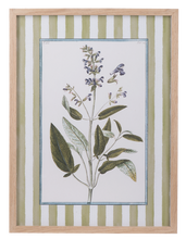Load image into Gallery viewer, Wall Art Green Stripe Florals
