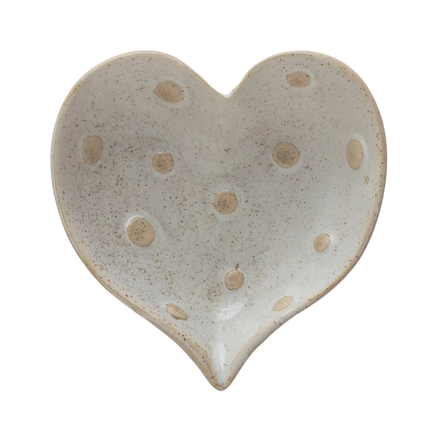 Heart Dish With Dots