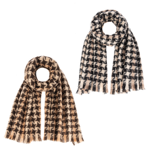 Load image into Gallery viewer, Scarf Cozy Fall Houndstooth
