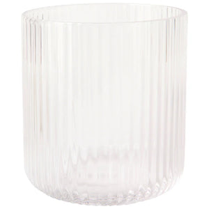 Tumbler Clear Fluted Short