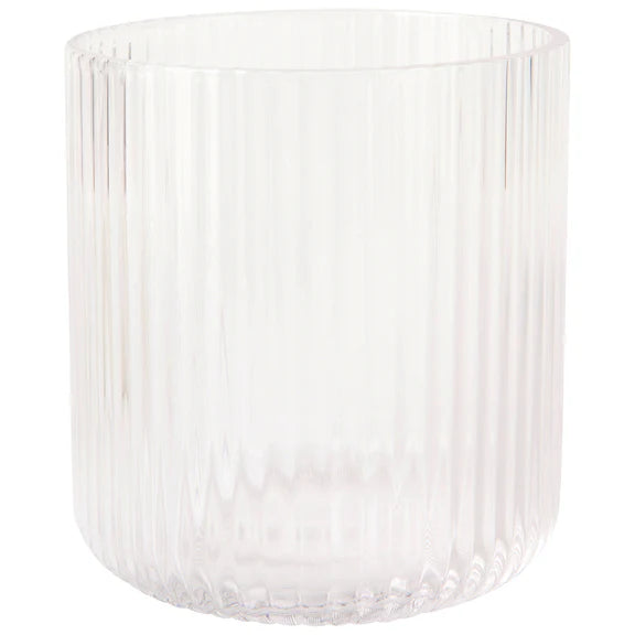 Tumbler Clear Fluted Short