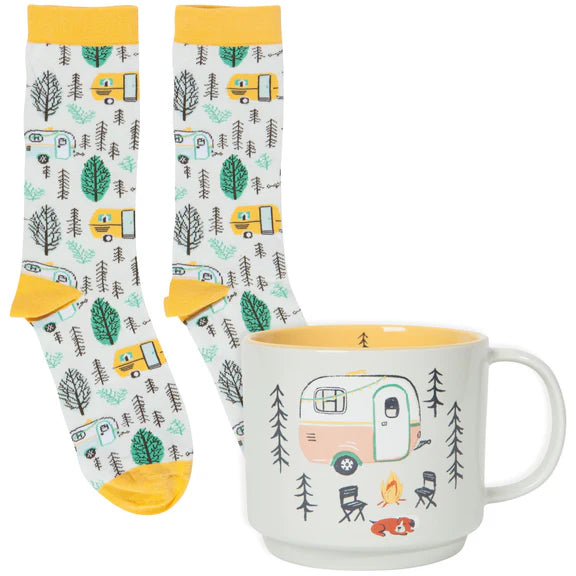 Mug Sock Set Happy Camper