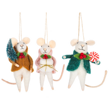 Load image into Gallery viewer, Ornaments Holiday Mice
