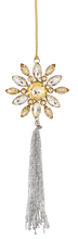Load image into Gallery viewer, Ornament Gold Tassel Snowflake
