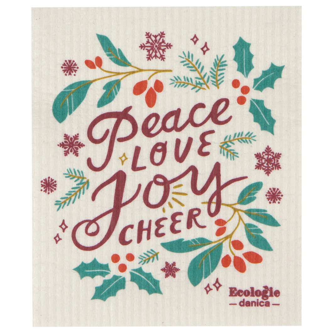 Swedish Dish Cloth Peace and Joy