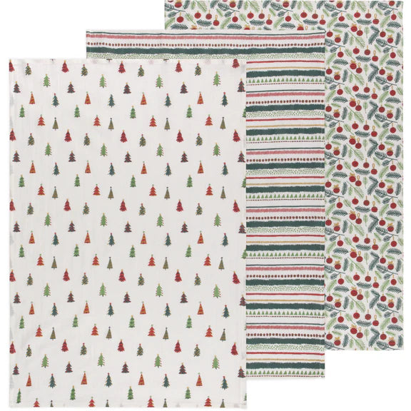 Tea Towel Floursack Merry And Bright