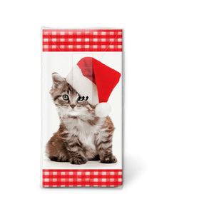 Pocket Tissue Santa Kitty
