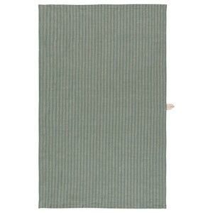 Tea Towel Cotton Linen Stripe Jade