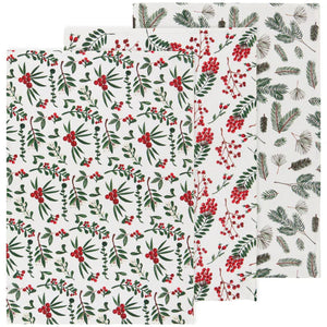 Tea Towel Floursack Winterberry
