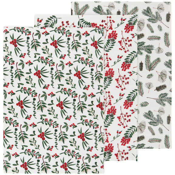 Tea Towel Floursack Winterberry