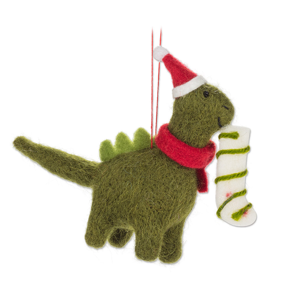Ornament Wool Dinosaur