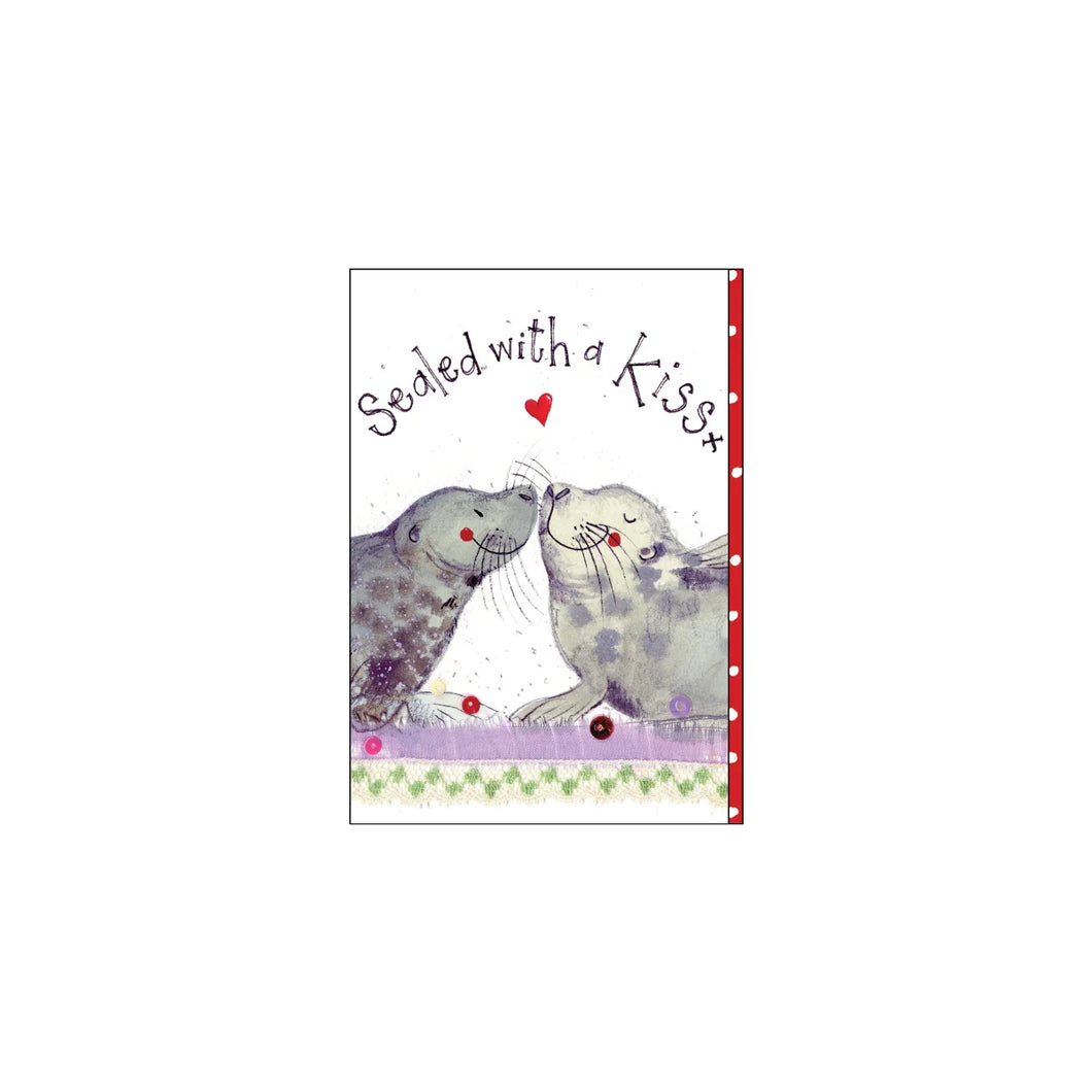 Card Romance Sealed with a Kiss Card