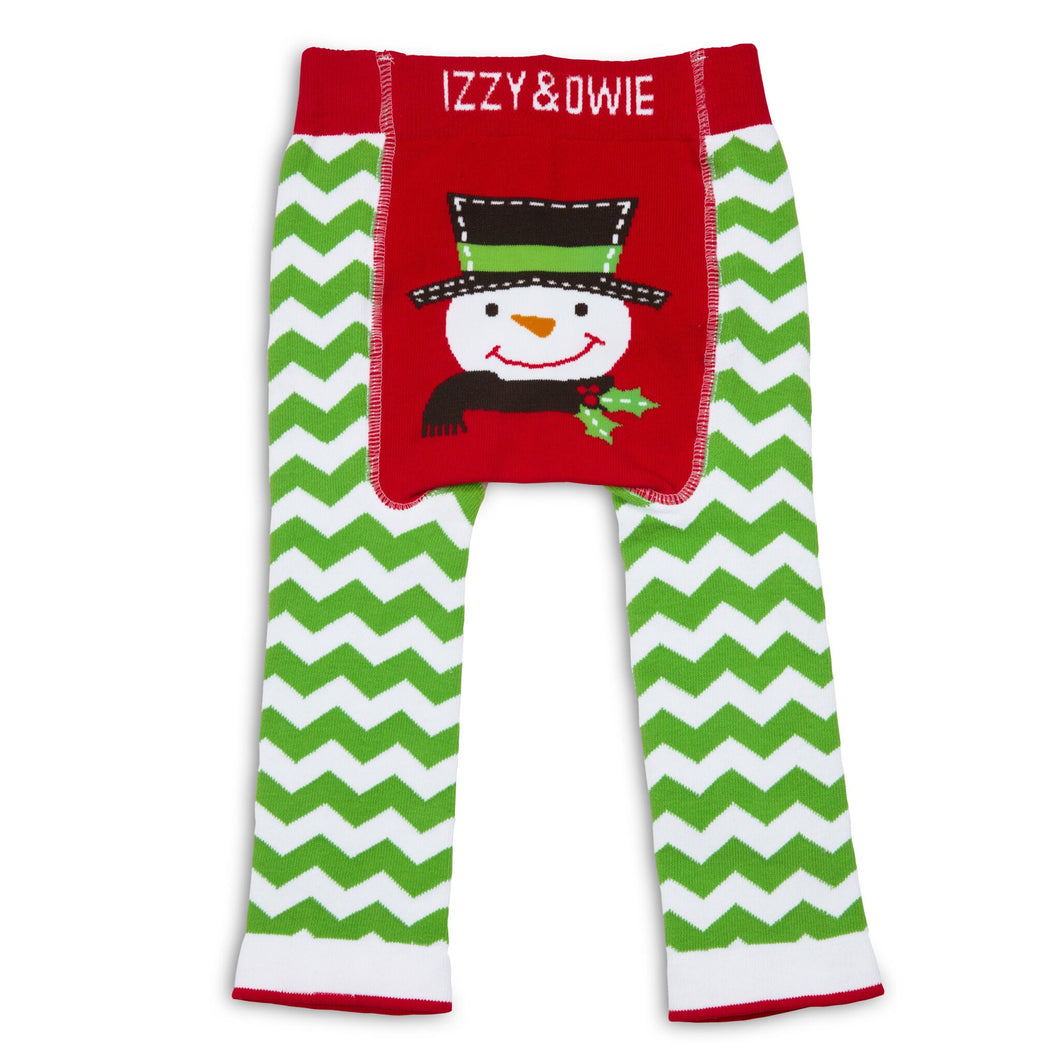 Izzy Owie  Red Green Snowman Leggings