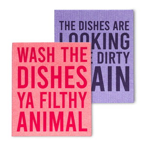 Funny Text Dishcloths