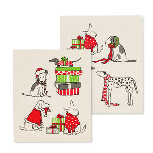 Swedish Dishcloths Holiday Dogs