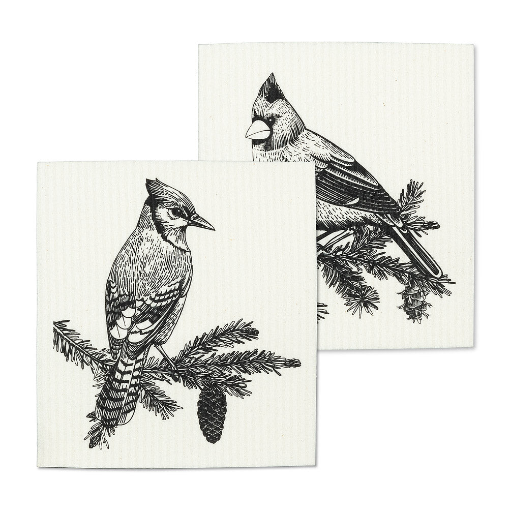 Swedish Dishcloths Winter Birds